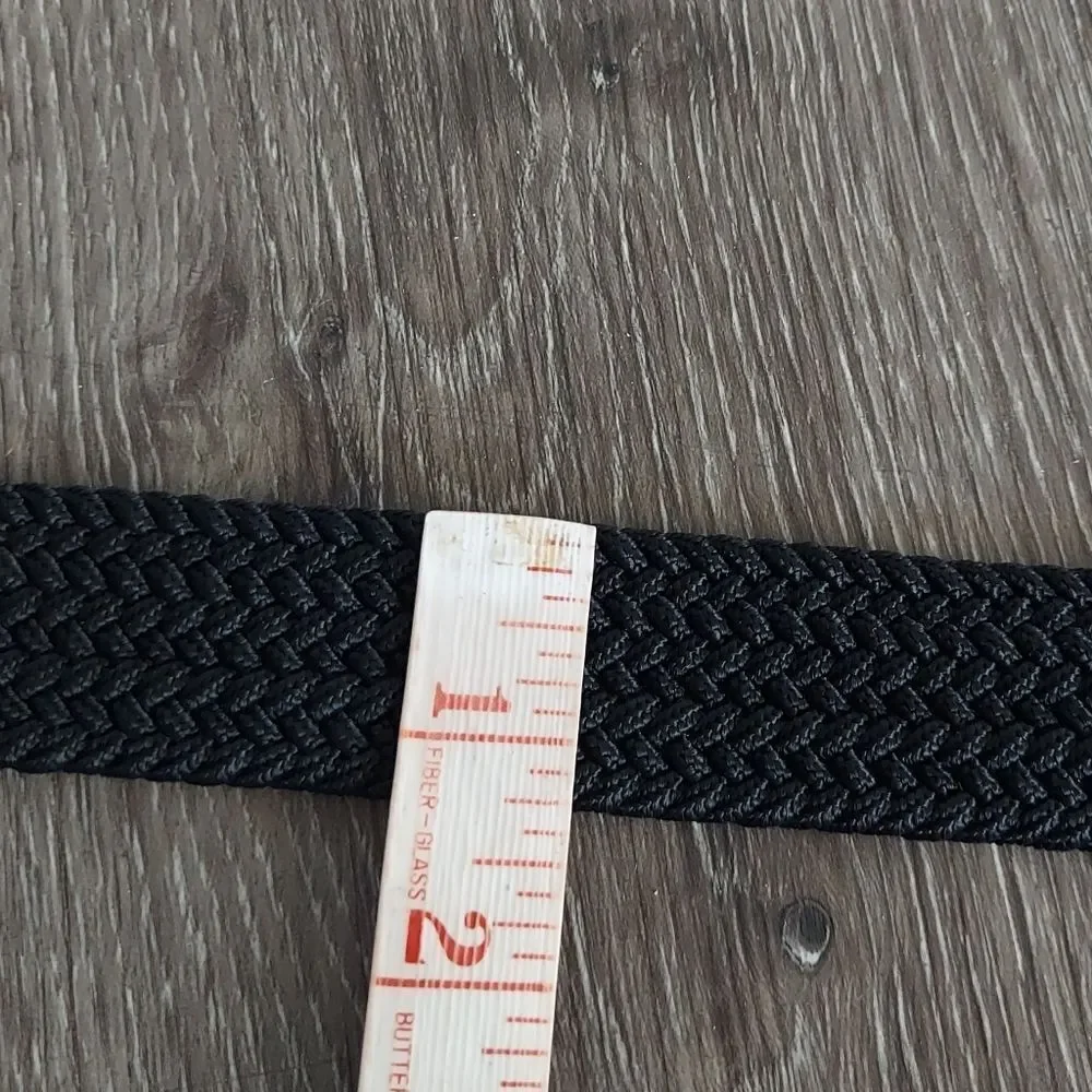 Aeropostale Black Braided Woven Stretch Belt 42.5